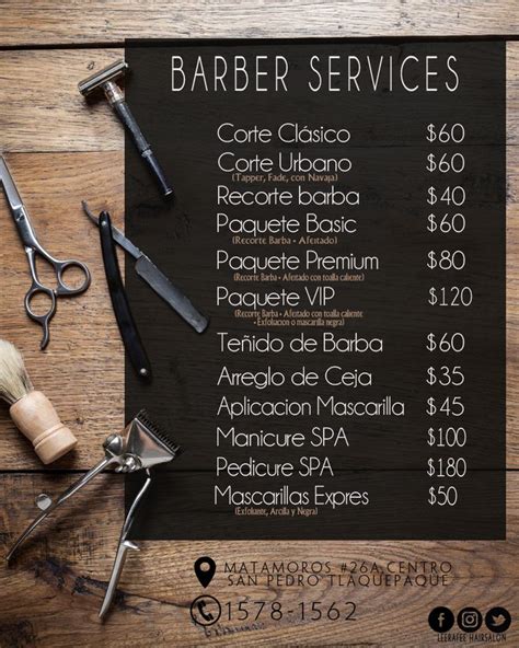 Nuestros servicios de barbería en Pour Homme la Cuesta Vip.